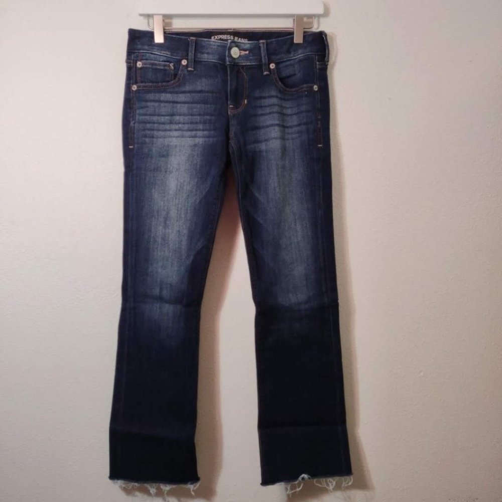 Express Barely Boot Low Rise Denim Jeans 2
